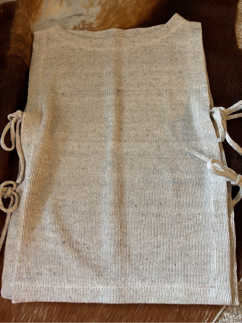 Women’s Cream Side-Tie Knit top